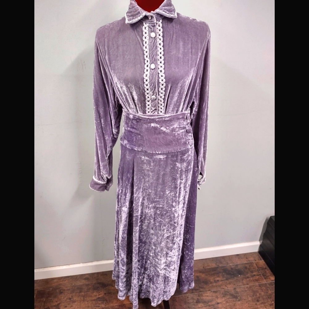 Martin McCrea Skirt Set Velvet Purple Rare